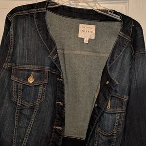 Plus size denim jacket